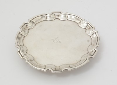 Lot 176 - A George II silver waiter.