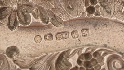 Lot 239 - A matched pair of Victorian silver wine labels; and another similar label.
