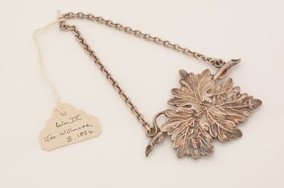 Lot 242 - A William IV silver wine label.