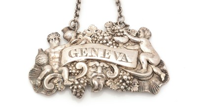 Lot 268 - An early Victorian silver stamped wine label.