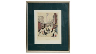 Lot 545 - After L. S. Lowry RBA RA - Street Scene | signed limited edition