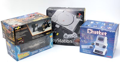 Lot 62A - Radio control car; Chatbot and Playstation.
