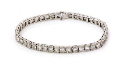 Lot 507 - A diamond line bracelet