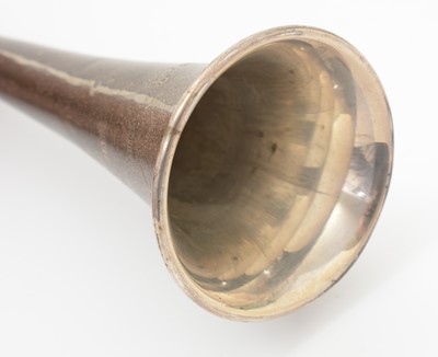 Lot 187 - A George V silver hunting horn.
