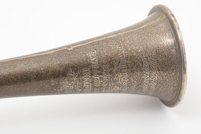 Lot 187 - A George V silver hunting horn.