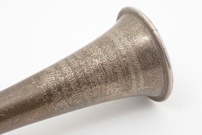 Lot 187 - A George V silver hunting horn.