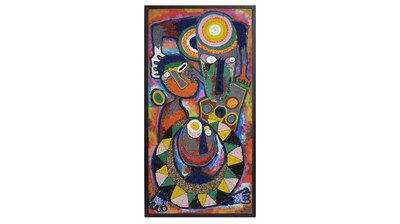 Lot 320 - Chief Jimoh Buraimoh - Untitled | oil and beads