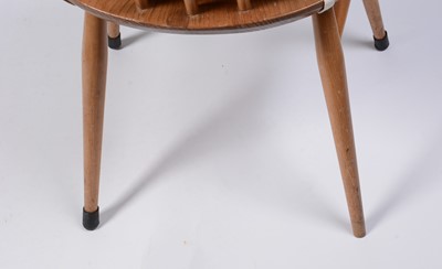 Lot 72 - Lucian Ercolani for Ercol furniture - a beech and elm dining table and four no 369 dining chairs