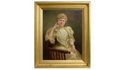 Lot 663 - Worthy Vizard - Portrait of Margaret Annie Knott | oil