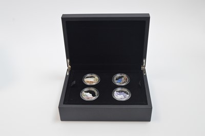 Lot 805 - Royal Mint United Kingdom: a Portrait of Britain 2016 £5 silver proof 4-coin collection.