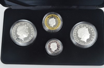 Lot 835 - Royal Mint United Kingdom: 2008 silver proof Piedfort 4-coin Collection
