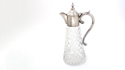 Lot 169 - An Elizabeth II silver-mounted cut glass claret jug.