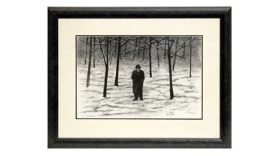 Lot 277 - Mark Edwards - Waiting | charcoal drawing