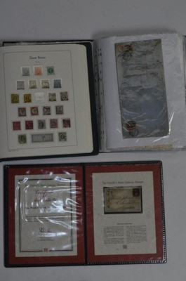 Lot 734 - A selection of GB QV 1.d red stamps inc cover and other stamps.