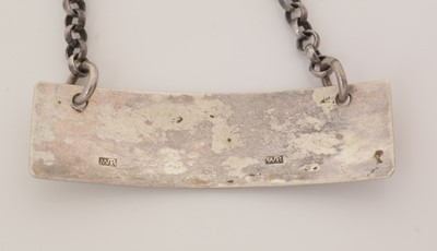 Lot 250 - A George III Scottish provincial silver wine label.
