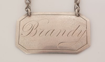 Lot 251 - A George III/IV Scottish Provincial silver wine label.