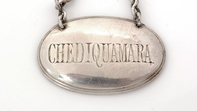 Lot 227 - A Victorian silver wine label.