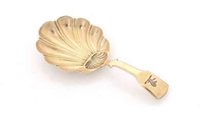 Lot 35 - A George III caddy spoon.
