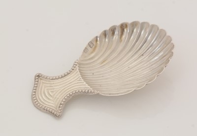 Lot 40 - A George III silver Provincial caddy spoon.
