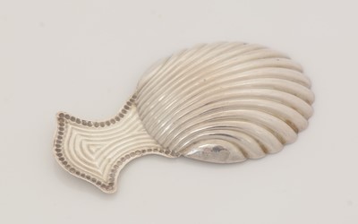 Lot 40 - A George III silver Provincial caddy spoon.
