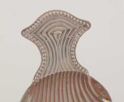 Lot 40 - A George III silver Provincial caddy spoon.