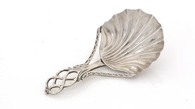 Lot 41 - A George III silver Provincial caddy spoon.