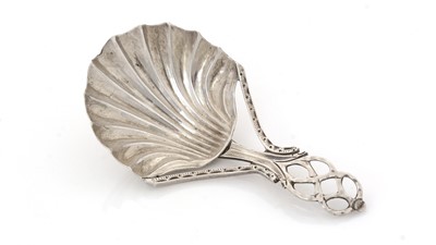 Lot 41 - A George III silver Provincial caddy spoon.