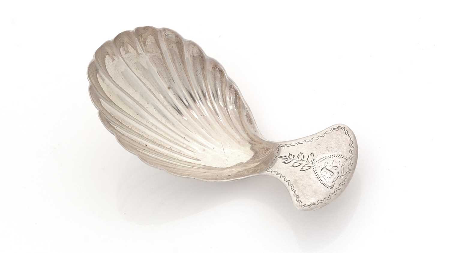 Lot 54 - A George III silver caddy spoon.