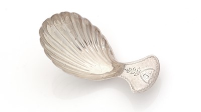 Lot 54 - A George III silver caddy spoon.