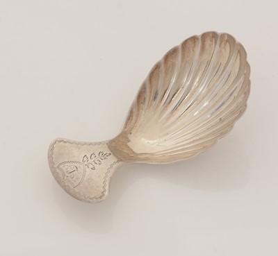 Lot 54 - A George III silver caddy spoon.