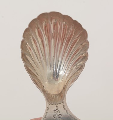 Lot 54 - A George III silver caddy spoon.