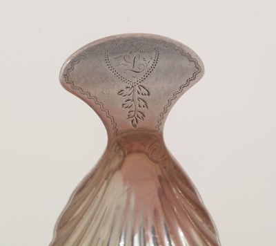 Lot 54 - A George III silver caddy spoon.