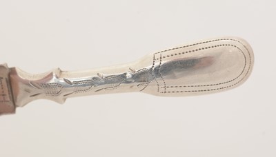Lot 56 - Three silver caddy spoons.