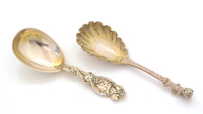 Lot 60 - Two Victorian silver caddy spoons.