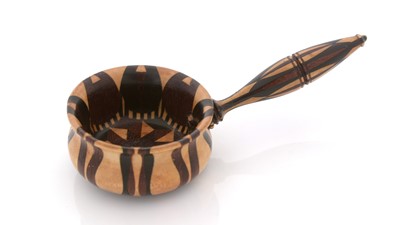 Lot 65 - A rare Victorian Tonbridge-ware caddy spoon.