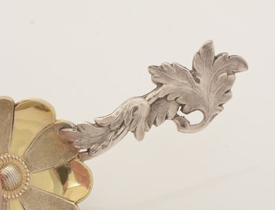 Lot 66 - A Victorian parcel-gilt caddy spoon.