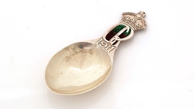 Lot 70 - A George V silver coronation commemorative caddy spoon.
