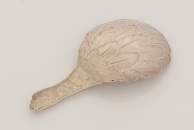 Lot 72 - An early Victorian silver "eagle's wing" caddy spoon.