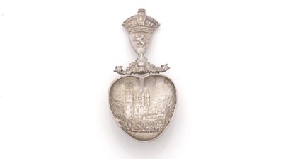 Lot 79 - A late Victorian silver Scottish Provincial caddy spoon.