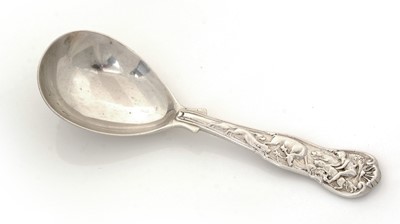 Lot 80 - A George IV silver caddy spoon.