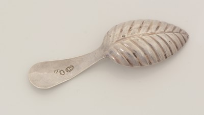 Lot 85 - A George III silver Provincial caddy spoon.