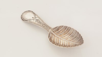 Lot 85 - A George III silver Provincial caddy spoon.