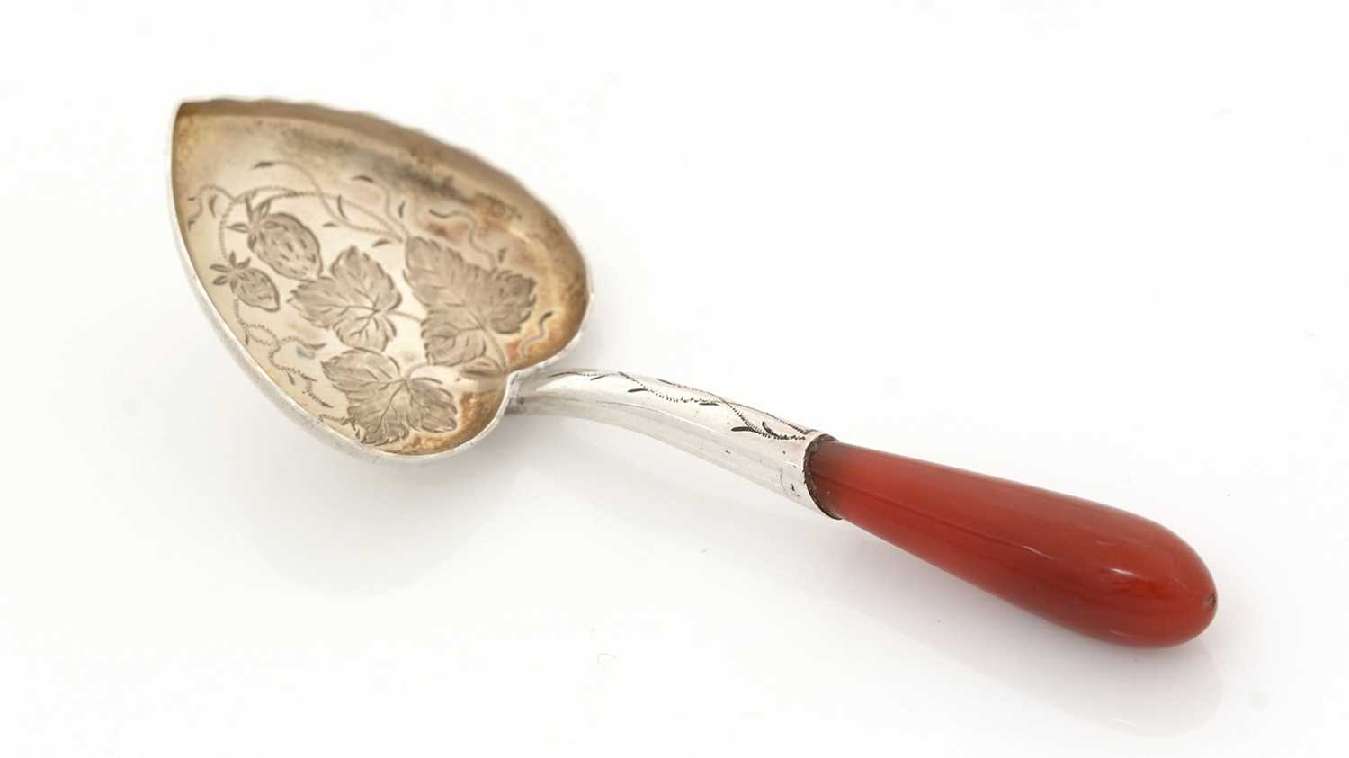 Lot 86 - A late Victorian silver caddy spoon.