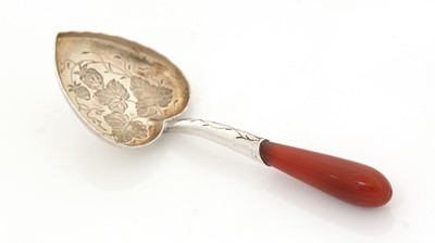 Lot 86 - A late Victorian silver caddy spoon.