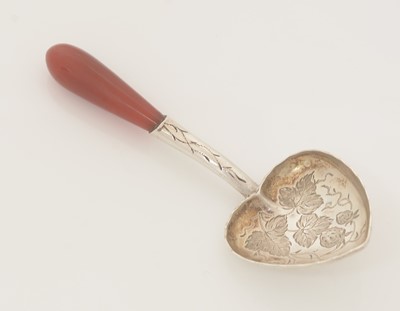 Lot 86 - A late Victorian silver caddy spoon.