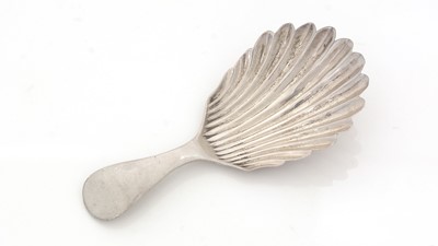 Lot 89 - A William IV/early Victorian silver Scottish Provincial caddy spoon.