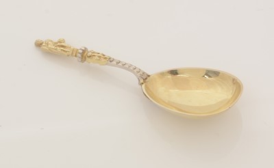 Lot 90 - A Victorian parcel-gilt caddy spoon.
