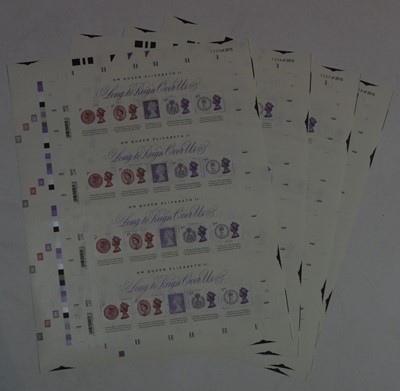 Lot 747 - GB QEII long to reign over us presentation sheets