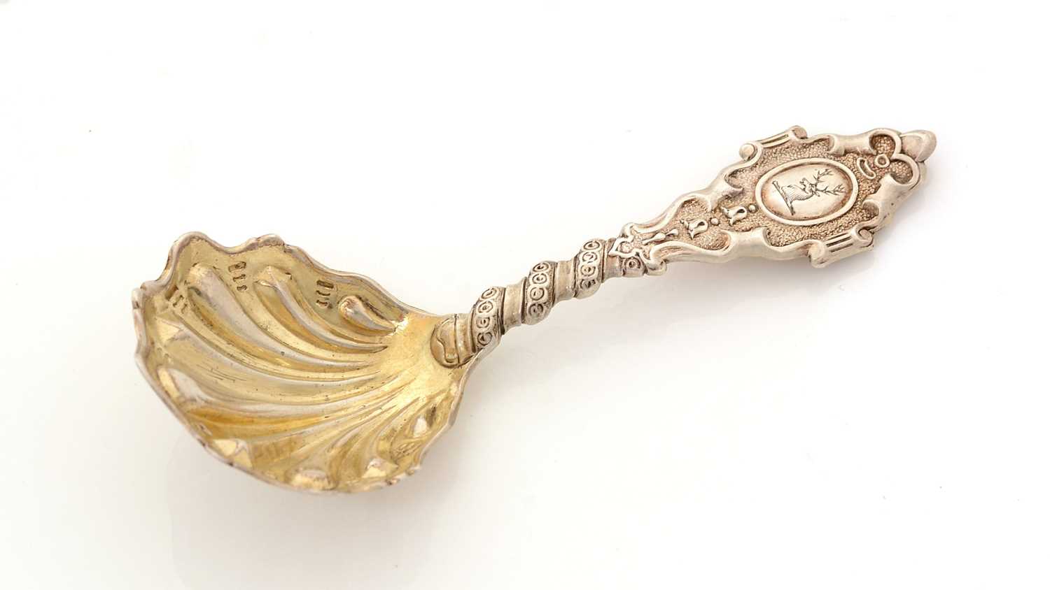 Lot 92 - A Victorian silver Provincial caddy spoon.