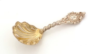 Lot 92 - A Victorian silver Provincial caddy spoon.